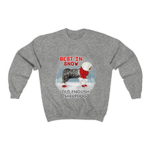 Load image into Gallery viewer, Old English Sheepdog Best In Snow Heavy Blend™ Crewneck Sweatshirt