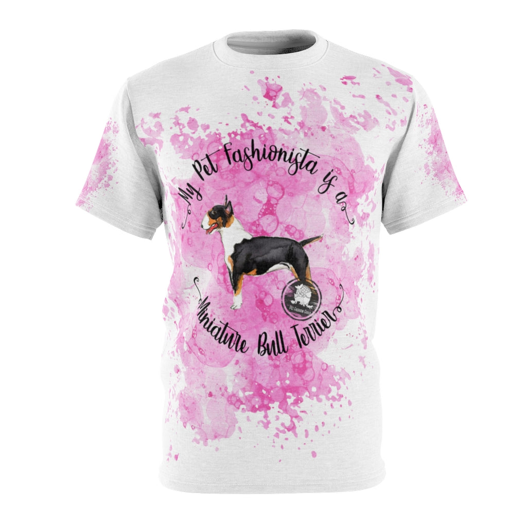 Miniature Bull Terrier Pet Fashionista All Over Print Shirt