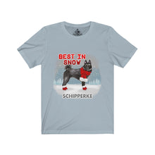 Load image into Gallery viewer, Schipperke Best In Snow Unisex Jersey Short Sleeve Tee