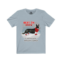 Load image into Gallery viewer, Cardigan Welsh Corgi Best In Snow Unisex Jersey Short Sleeve Tee