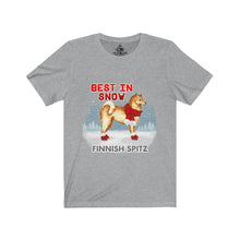 Load image into Gallery viewer, Finnish Spitz Best In Snow Unisex Jersey Short Sleeve Tee
