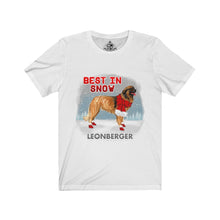 Load image into Gallery viewer, Leonberger Best In Snow Unisex Jersey Short Sleeve Tee