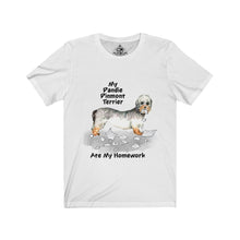 Load image into Gallery viewer, My Dandie Dinmont Terrier Ate My Homework Unisex Jersey Short Sleeve Tee