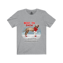 Load image into Gallery viewer, Lagotto Ramagnolo In Snow Unisex Jersey Short Sleeve Tee
