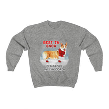 Load image into Gallery viewer, Pembroke Welsh Corgi Best In Snow Heavy Blend™ Crewneck Sweatshirt