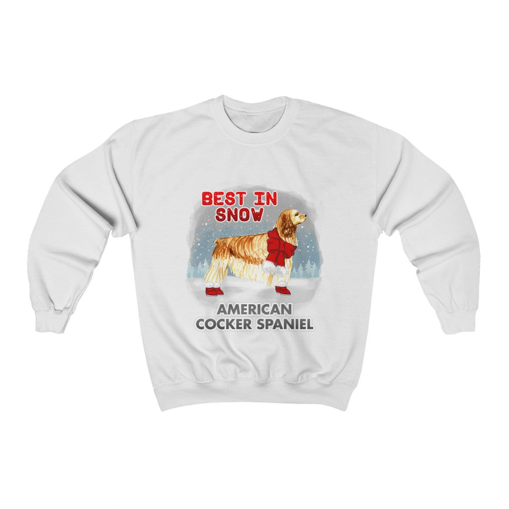 American Cocker Spaniel Best In Snow Heavy Blend™ Crewneck Sweatshirt