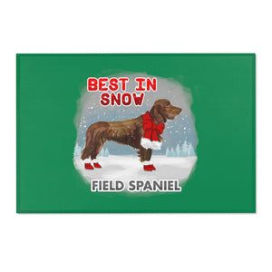 Field Spaniel Best In Snow Area Rug