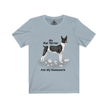 Load image into Gallery viewer, My Rat Terrier Ate My Homework Unisex Jersey Short Sleeve Tee