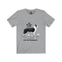 Load image into Gallery viewer, My Border Collie Ate My Homework Unisex Jersey Short Sleeve Tee