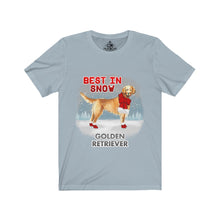 Load image into Gallery viewer, Golden Retriever Best In Snow Unisex Jersey Short Sleeve Tee