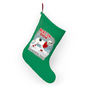Havanese Best In Snow Christmas Stockings