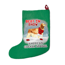 Load image into Gallery viewer, American Cocker Spaniel Best In Snow Christmas Stockings