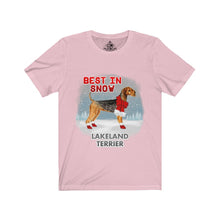 Load image into Gallery viewer, Lakeland Terrier Best In Snow Unisex Jersey Short Sleeve Tee