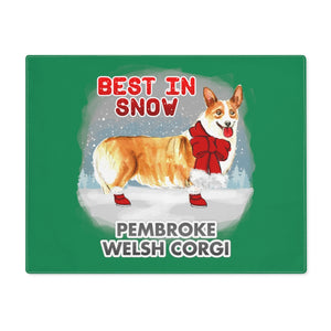 Pembroke Welsh Corgi Best In Snow Placemat