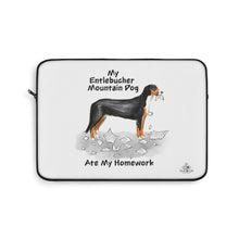 Load image into Gallery viewer, My Entlebucher Mountain Dog Ate My Homework Laptop Sleeve