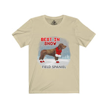 Load image into Gallery viewer, Field Spaniel Best In Snow Unisex Jersey Short Sleeve Tee