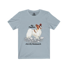 Load image into Gallery viewer, My Papillon Ate My Homework Unisex Jersey Short Sleeve Tee