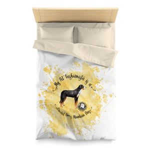 Greater Swiss Mountain Dog Pet Fashionista Duvet Cover