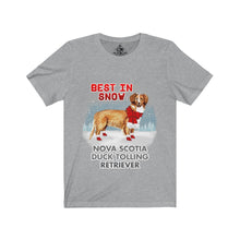 Load image into Gallery viewer, Nova Scotia Duck Tolling Retriever Best In Snow Unisex Jersey Short Sleeve Tee
