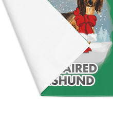 Load image into Gallery viewer, Long Haired Dachshund Best In Snow Placemat