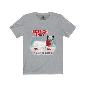 Skye Terrier Best In Snow Unisex Jersey Short Sleeve Tee