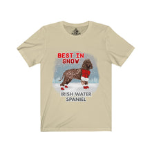 Load image into Gallery viewer, Irish Water Spaniel Best In Snow Unisex Jersey Short Sleeve Tee