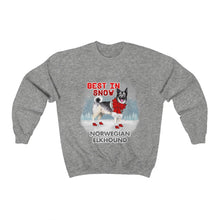 Load image into Gallery viewer, Norwegian Buhund Best In Snow Heavy Blend™ Crewneck Sweatshirt