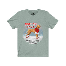 Load image into Gallery viewer, Wirehaired Vizsla Best In Snow Unisex Jersey Short Sleeve Tee