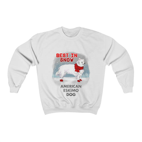 American Eskimo Dog Best In Snow Heavy Blend™ Crewneck Sweatshirt