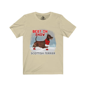 Scottish Terrier Best In Snow Unisex Jersey Short Sleeve Tee