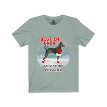 Load image into Gallery viewer, Miniature Pinscher Best In Snow Unisex Jersey Short Sleeve Tee