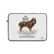 Load image into Gallery viewer, My Sussex Spaniel Ate My Homework Laptop Sleeve