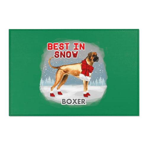 Boxer Best In Snow Area Rug