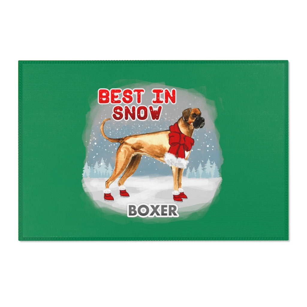 Boxer Best In Snow Area Rug
