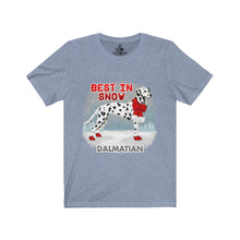 Load image into Gallery viewer, Dalmation Best In Snow Unisex Jersey Short Sleeve Tee