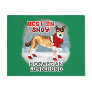 Norwegian Lundehund Best In Snow Placemat