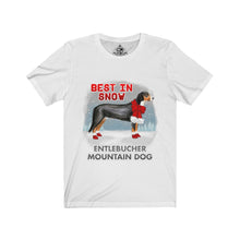 Load image into Gallery viewer, Entlebucher Mountain Dog Best In Snow Unisex Jersey Short Sleeve Tee