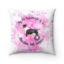 Load image into Gallery viewer, Miniature Bull Terrier Pet Fashionista Square Pillow