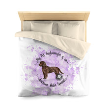 Load image into Gallery viewer, American Water Spaniel Pet Fashionista Duvet Cover