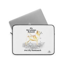Load image into Gallery viewer, My Norwegian Buhund Ate My Homework Laptop Sleeve