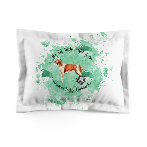 American English Coonhound Pet Fashionista Pillow Sham