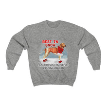 Load image into Gallery viewer, American English Coonhound Best In Snow Heavy Blend™ Crewneck Sweatshirt