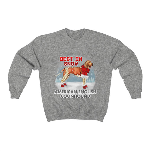 American English Coonhound Best In Snow Heavy Blend™ Crewneck Sweatshirt