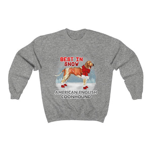 American English Coonhound Best In Snow Heavy Blend™ Crewneck Sweatshirt