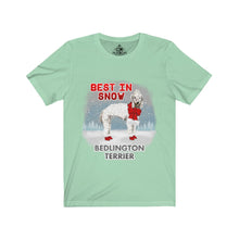 Load image into Gallery viewer, Bedlington Terrier Best In Snow Unisex Jersey Short Sleeve Tee