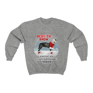 American Staffordshire Terrier Best In Snow Heavy Blend™ Crewneck Sweatshirt