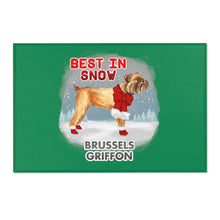 Load image into Gallery viewer, Brussels Griffon Best In Snow Area Rug