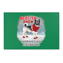 Load image into Gallery viewer, Norwegian Elkhound Best In Snow Area Rug