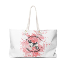 Load image into Gallery viewer, Norwegian Elkhound Pet Fashionista Weekender Bag