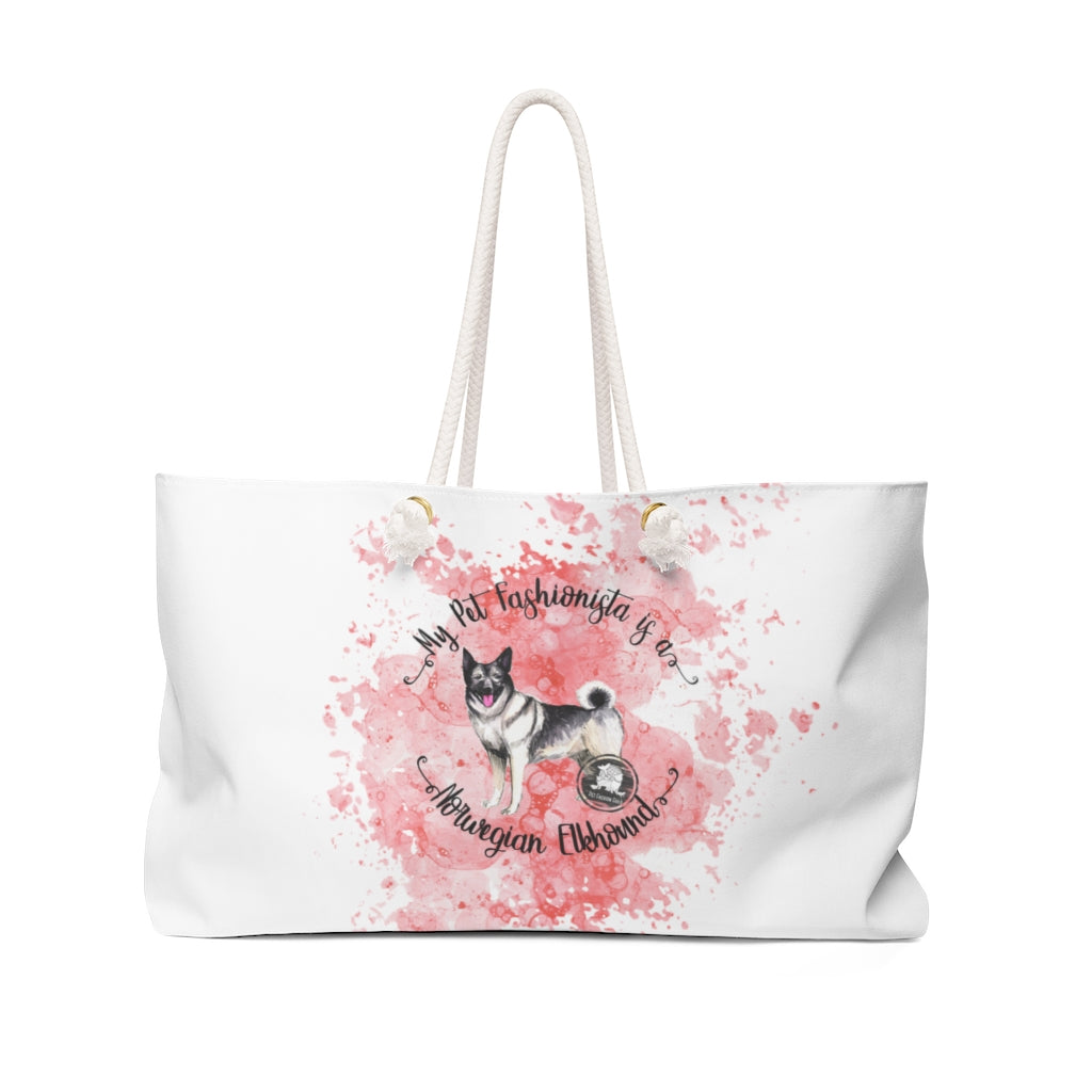 Norwegian Elkhound Pet Fashionista Weekender Bag